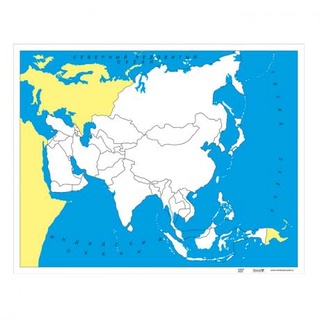 Контурная карта Азии (без названий)