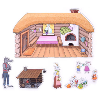 Набор магнитных карточек Волк и семеро козлят