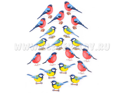 Набор магнитных карточек для устного счёта "Птицы"*