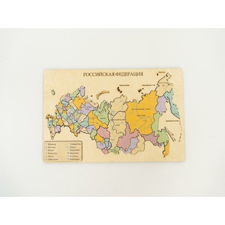Пазл из дерева - Административная карта России "Родина Моя"